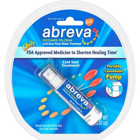 abreva cold sore blister fda