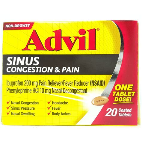 sinus congestion infection advil otc medicines walmart