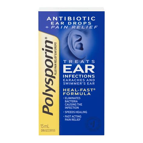 ear drops polysporin antibiotic pain relief 15ml plus eye drugs londondrugs