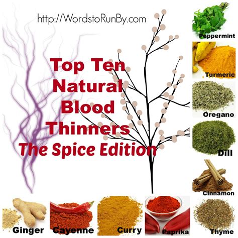 blood natural thinners foods ten top pressure lower spice edition high vitamin coumadin users wordstorunby eating