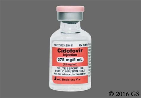 cidofovir injection ml 75mg solution