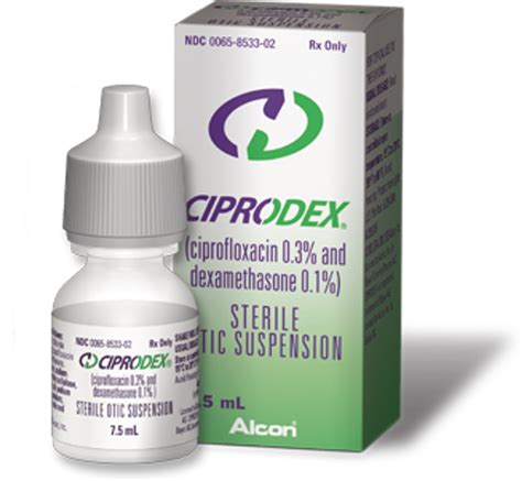 drops otic ciprofloxacin 5ml suspension dexamethasone cipro rxstars antibiotic