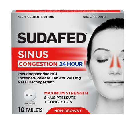 sudafed decongestant nasal hour sinus