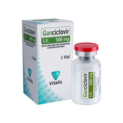 ganciclovir vial inyectable caja farmacéutica liofilizado solución polvo