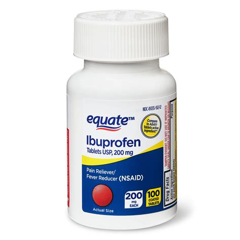 ibuprofen equate 200mg tablets reliever