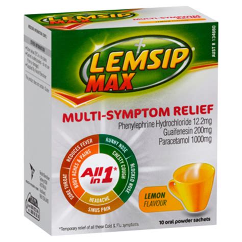 lemsip sachets symptom drink flu