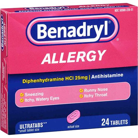 allergy otc medicines antihistamine benadryl