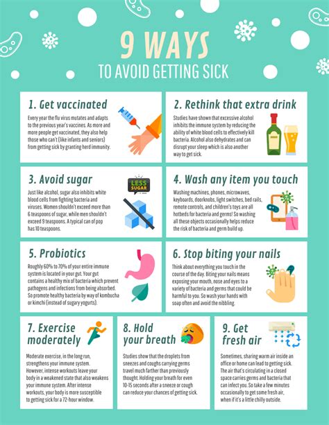 infographic health wellness education template patient materials sick avoid getting ways list templates healthcare example steps infographics sickness tips healthy