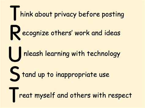 responsible use poster school trust byot rules learning network