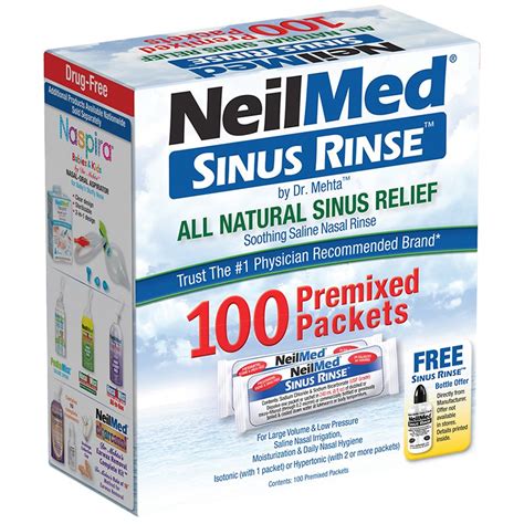 nasal rinse saline sinus neilmed packets premixed walgreens drugstore refill regular pots care store cough medicines treatments flu cold shop