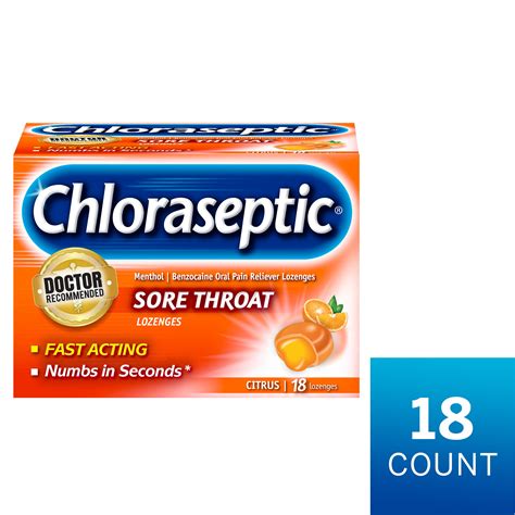 throat sore chloraseptic lozenges