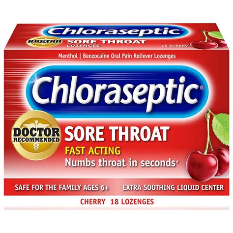 throat lozenges sore chloraseptic