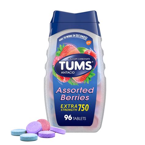 tums chewable antacid heartburn assorted cvs digestion