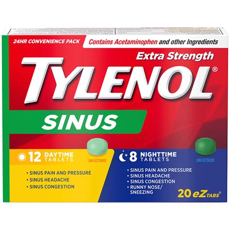tylenol sinus strength extra convenience hour pack