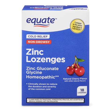 zinc lozenges equate lozenge drowsy