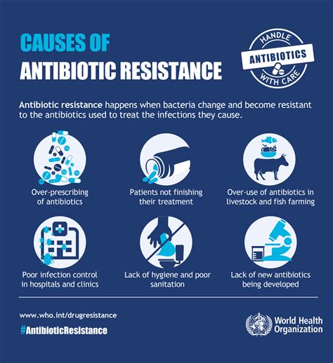 resistance antibiotic infographic causes who research antibiotics bacteria health use cause global text infection emergence patient do awareness read amp