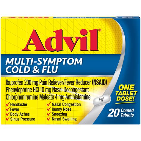 flu advil adults fever symptom