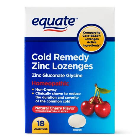 zinc lozenges equate drowsy remedy allergy gluconate